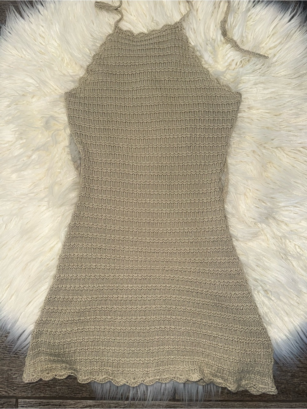 Crochet mini dress